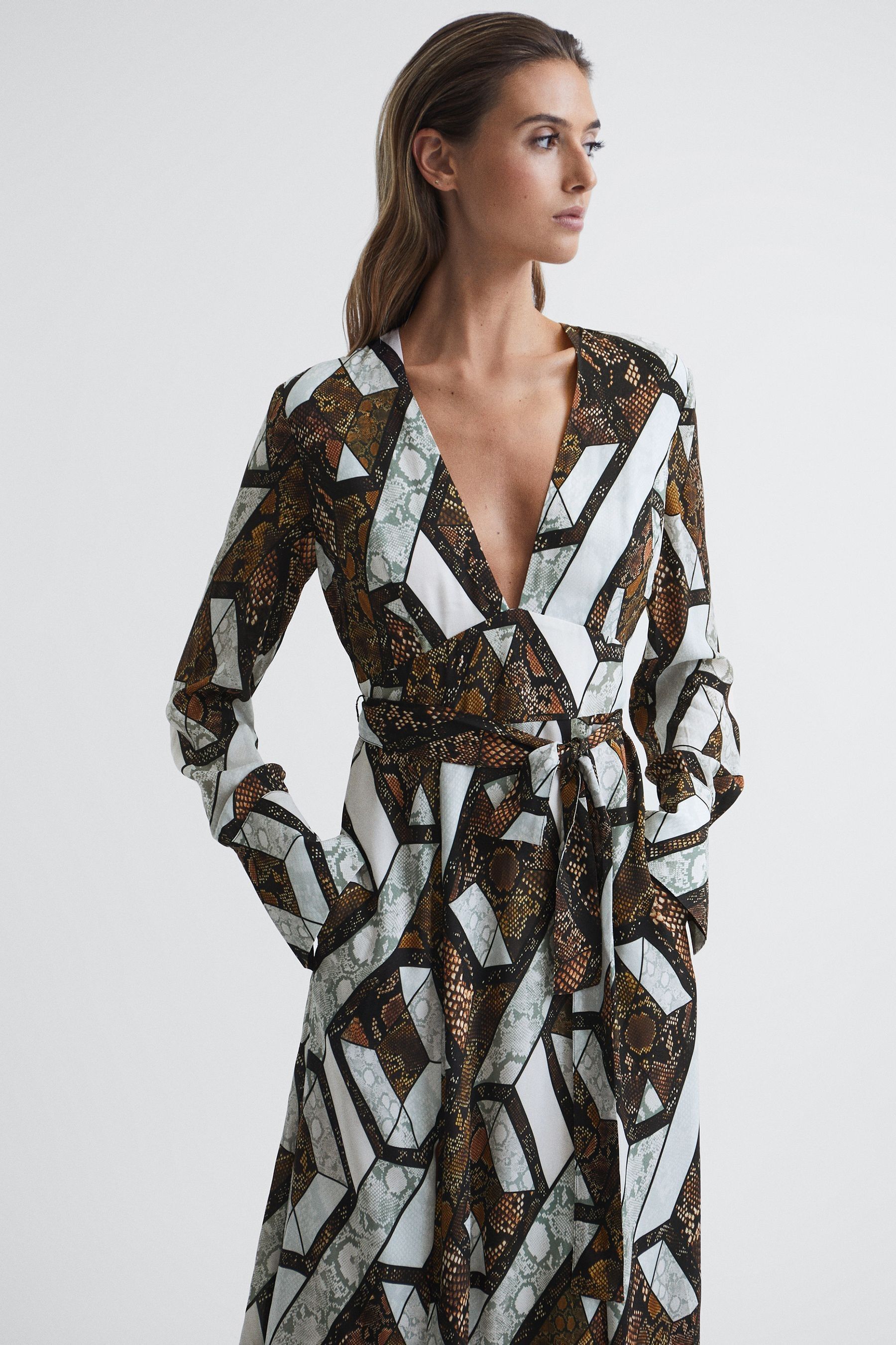 Snake print top dress next