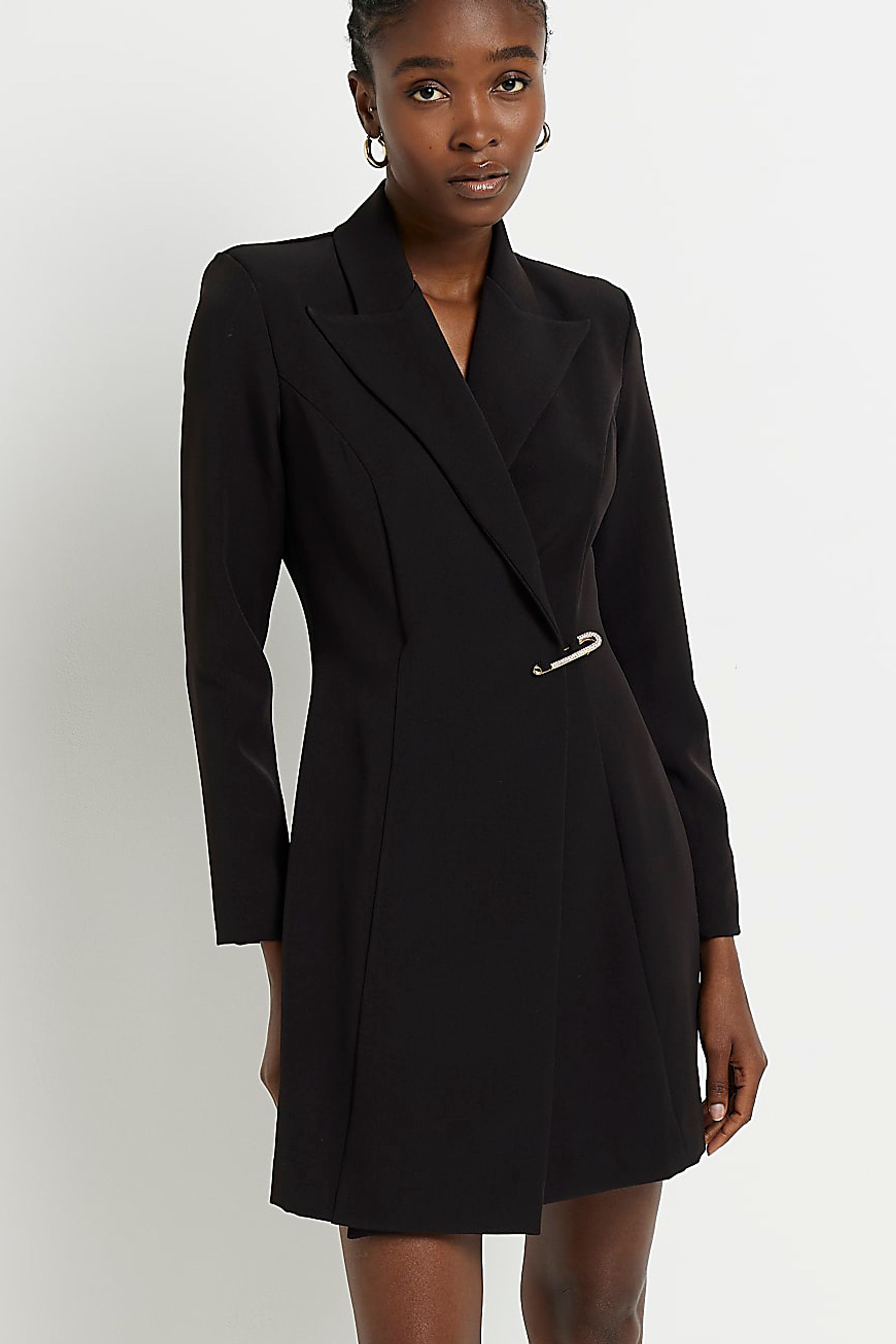 Buy River Island Black Trim Blazer Dress from the Next UK online shop
