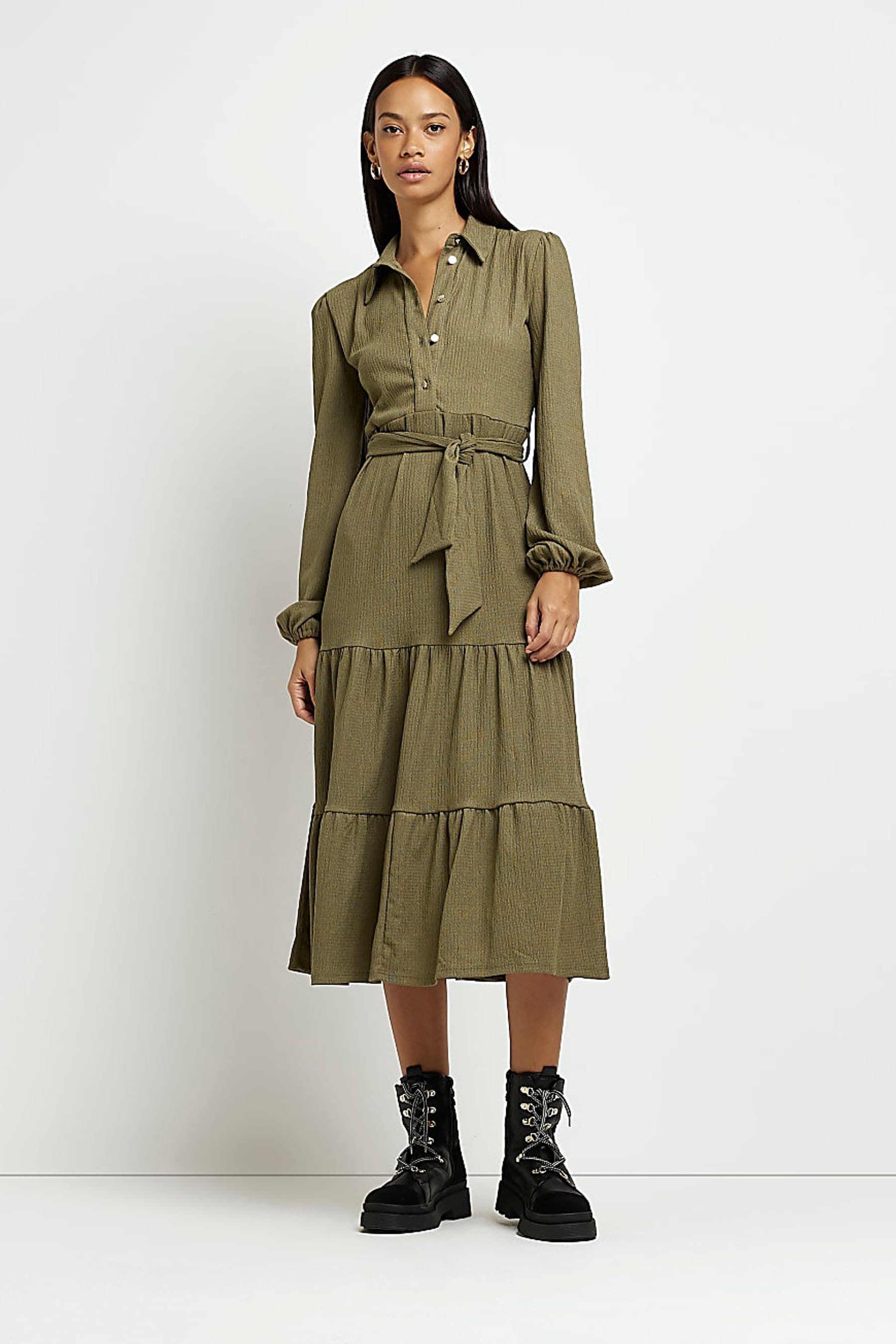 Next khaki shirt dress 2025