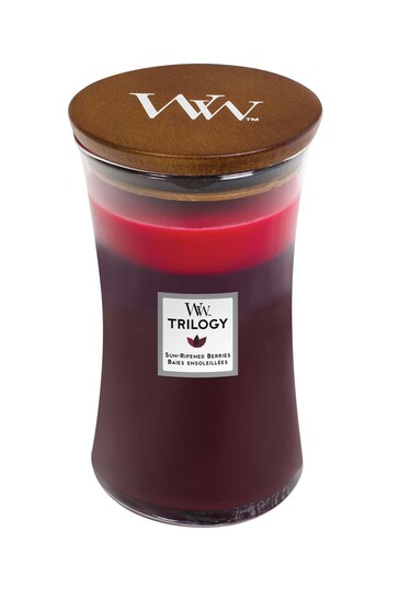 Woodwick Red Large Trilogy Sun Ripened Berries Candle