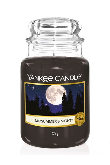 Yankee Candle Black Large Jar Midsummer Night Candle