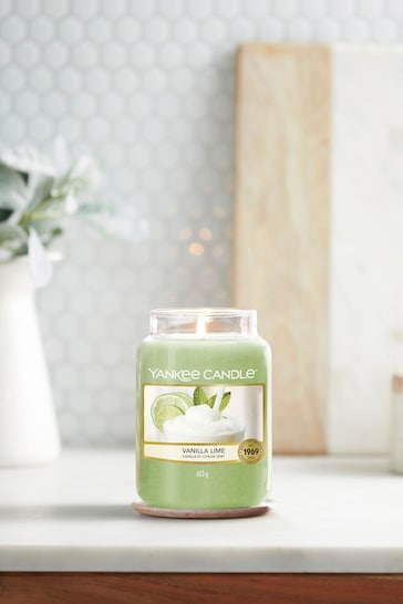 Yankee Candle Green Large Jar Vanilla Lime Candle