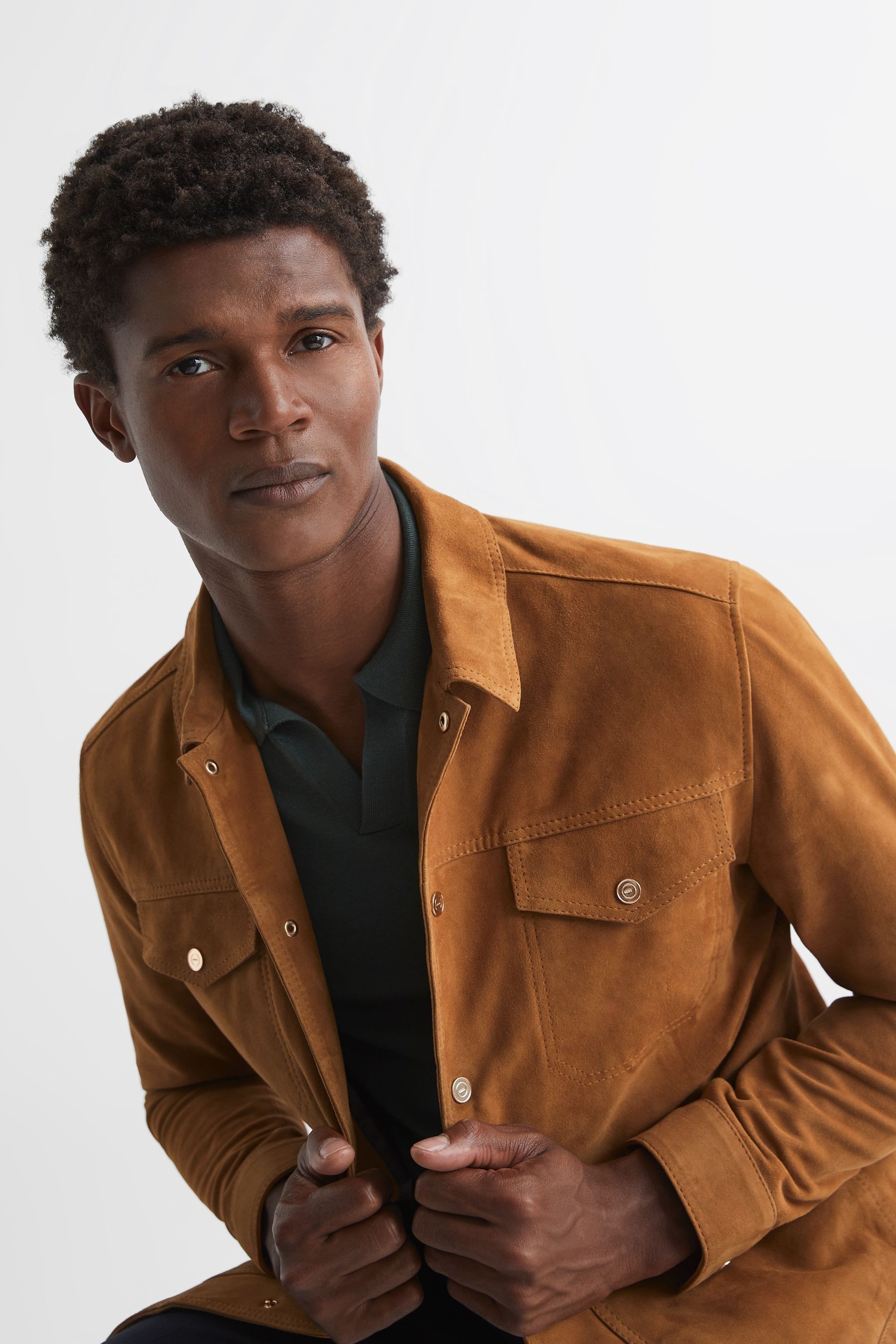 Caramel top suede jacket