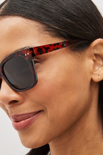 Red Preppy Style Polarised Sunglasses