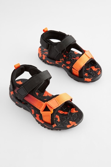 Orange Touch Fastening Strap Trekker Sandals