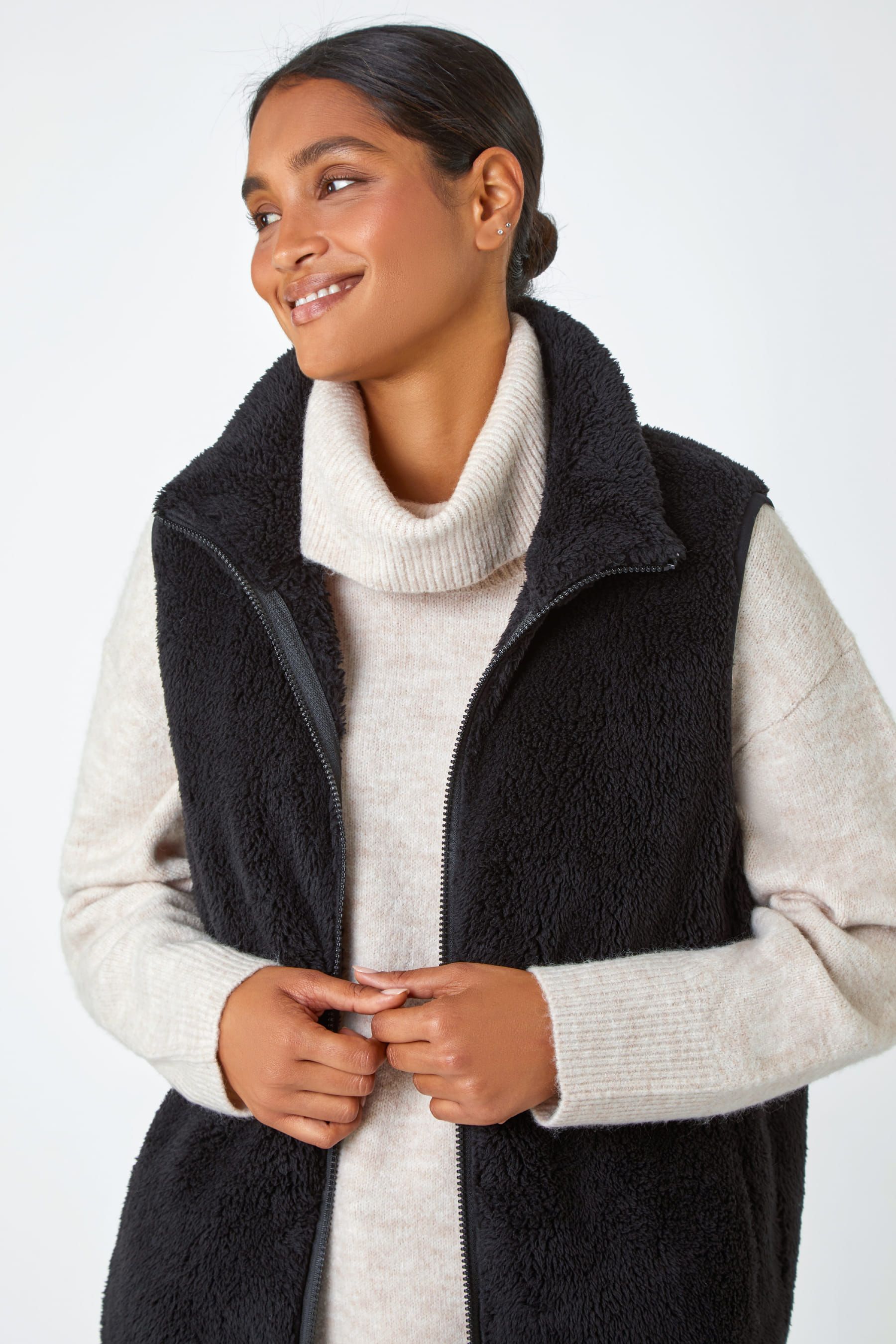 Black fleece store gilet womens