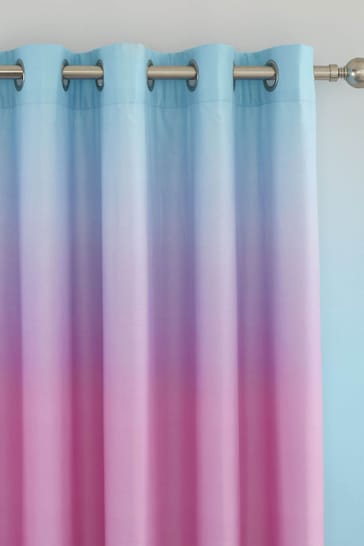 Catherine Lansfield Multi Ombre Rainbow Eyelet Curtains