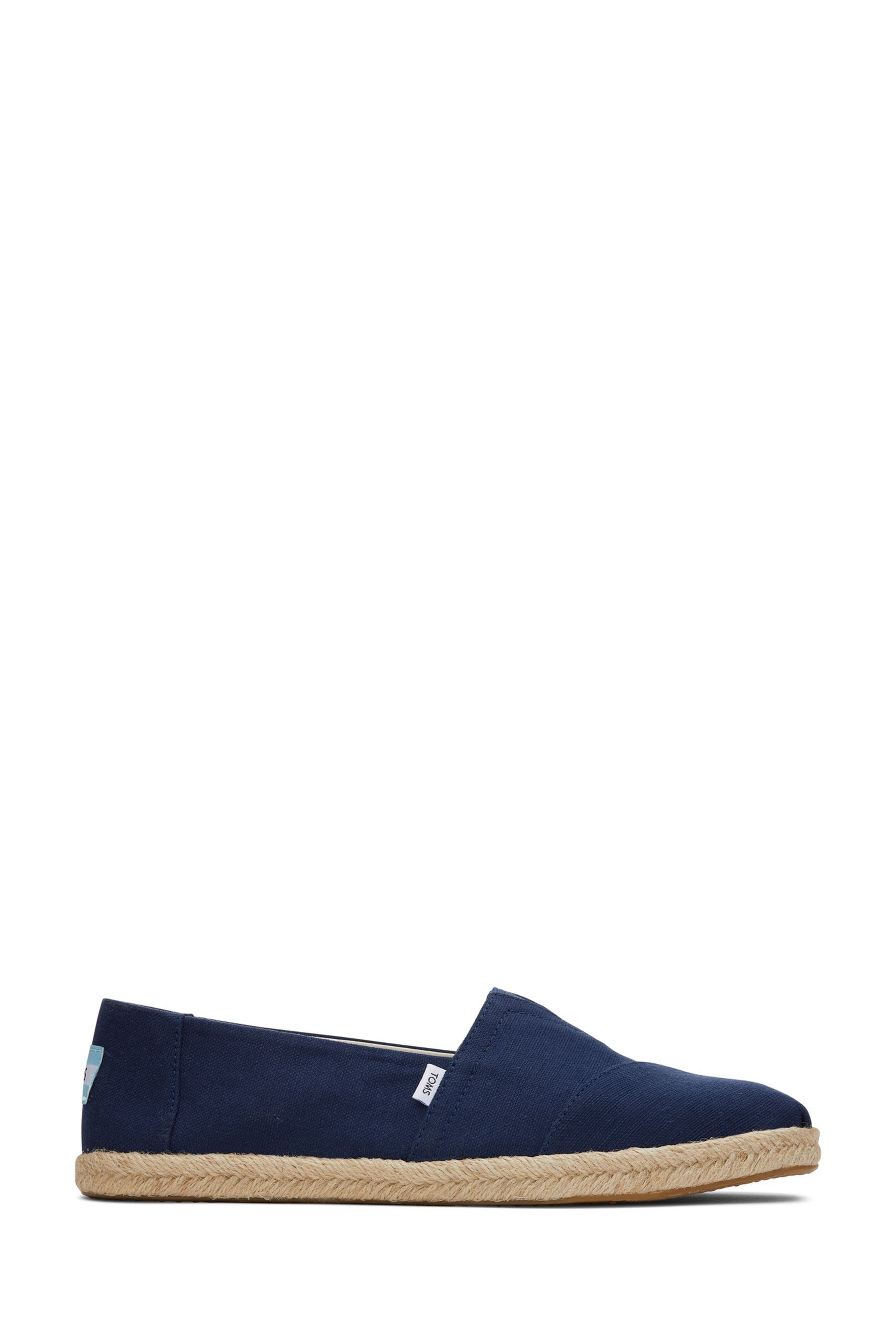 Buy TOMS Blue Slub Woven Rope Espadrille Shoes from the Next UK