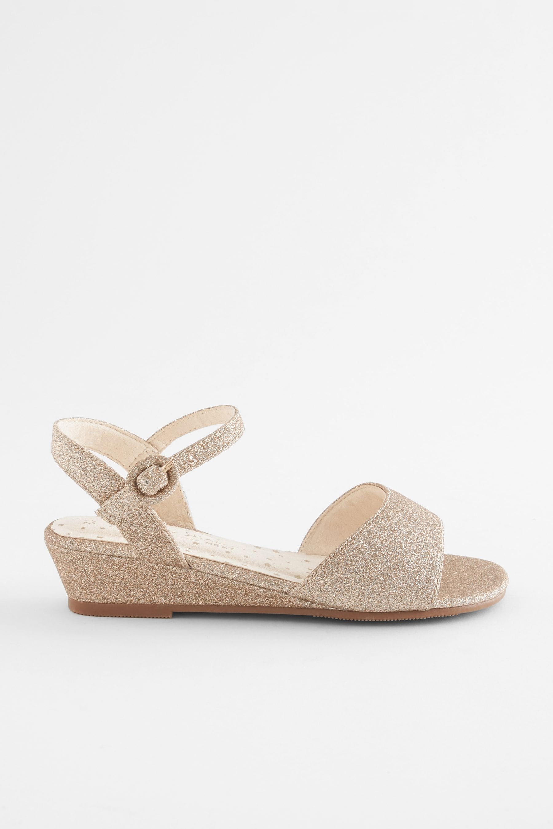 Girls gold best sale wedge sandals