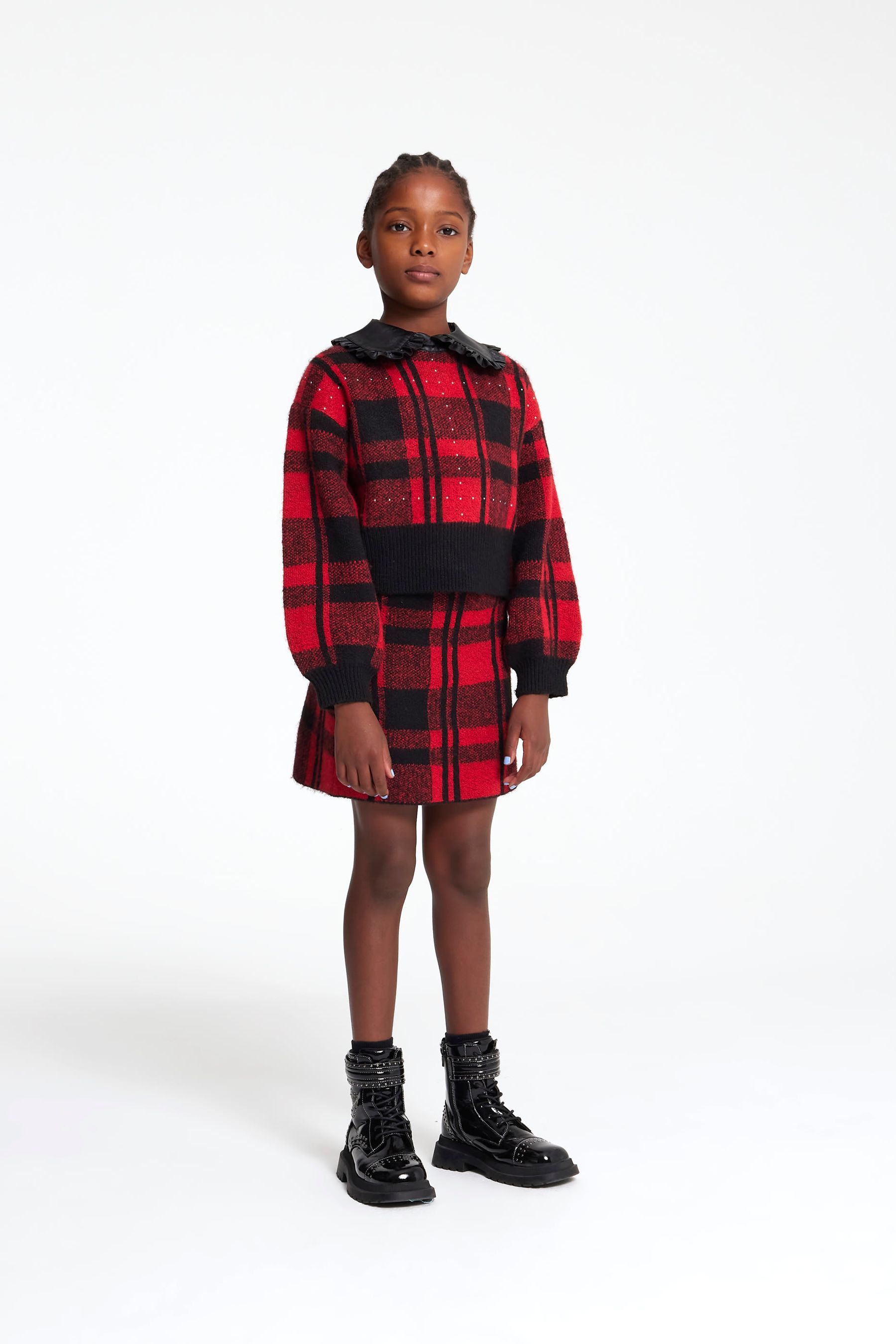 Buy River Island Red Check Skirt Set from the Next UK online shop