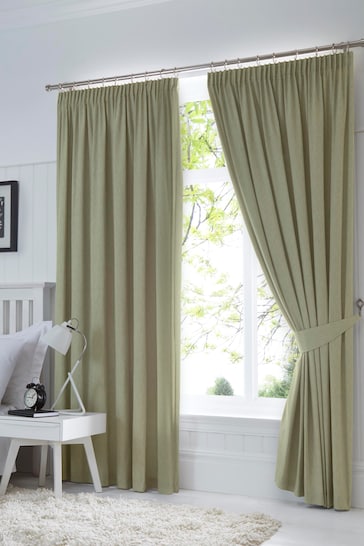 Buy Fusion Green Dijon Thermal Curtains from the Next UK online shop