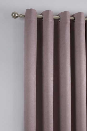 Fusion Pink Strata Dimout Eyelet Curtains