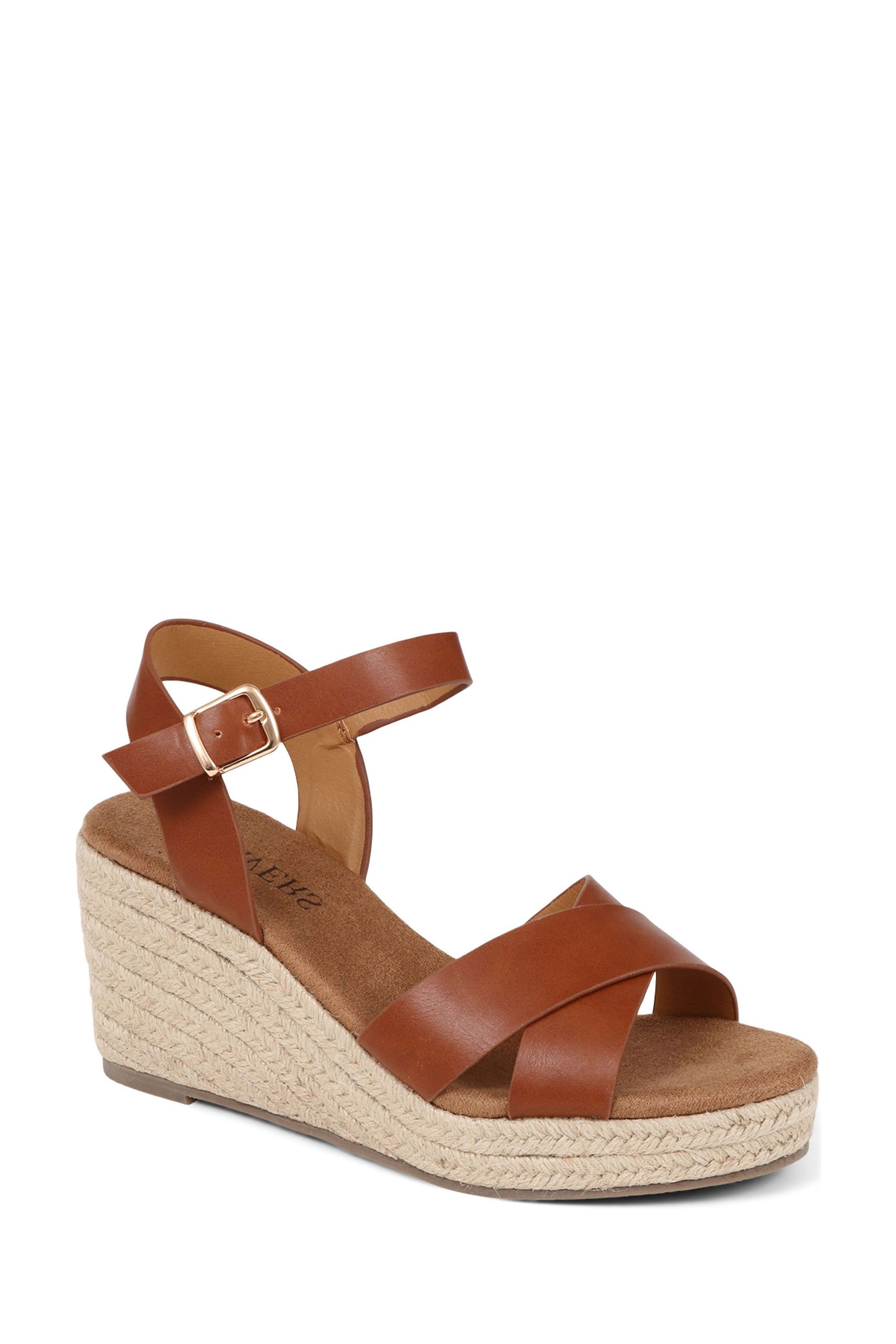 Buy Pavers Brown Lightweight Platform Espadrilles from the Next UK