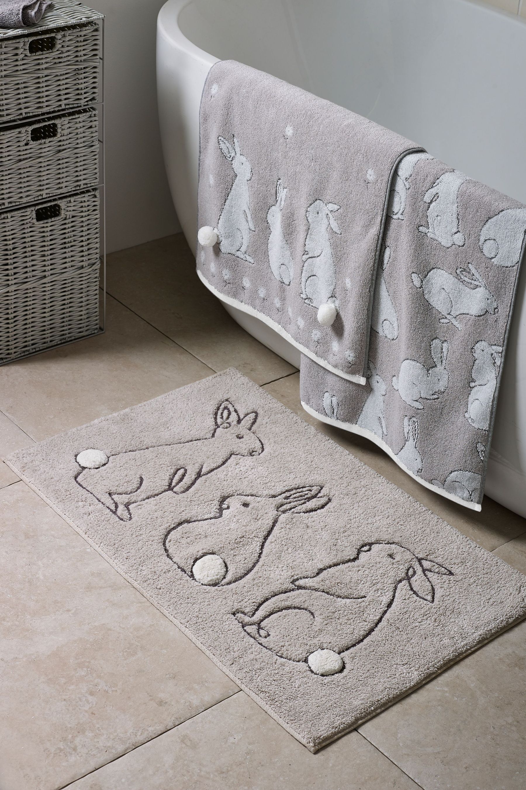 Buy Grey Bunnies Towels from the Next UK online shop
