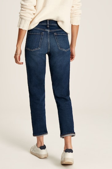 Joules Blue Mid Rise Straight Leg look Jeans