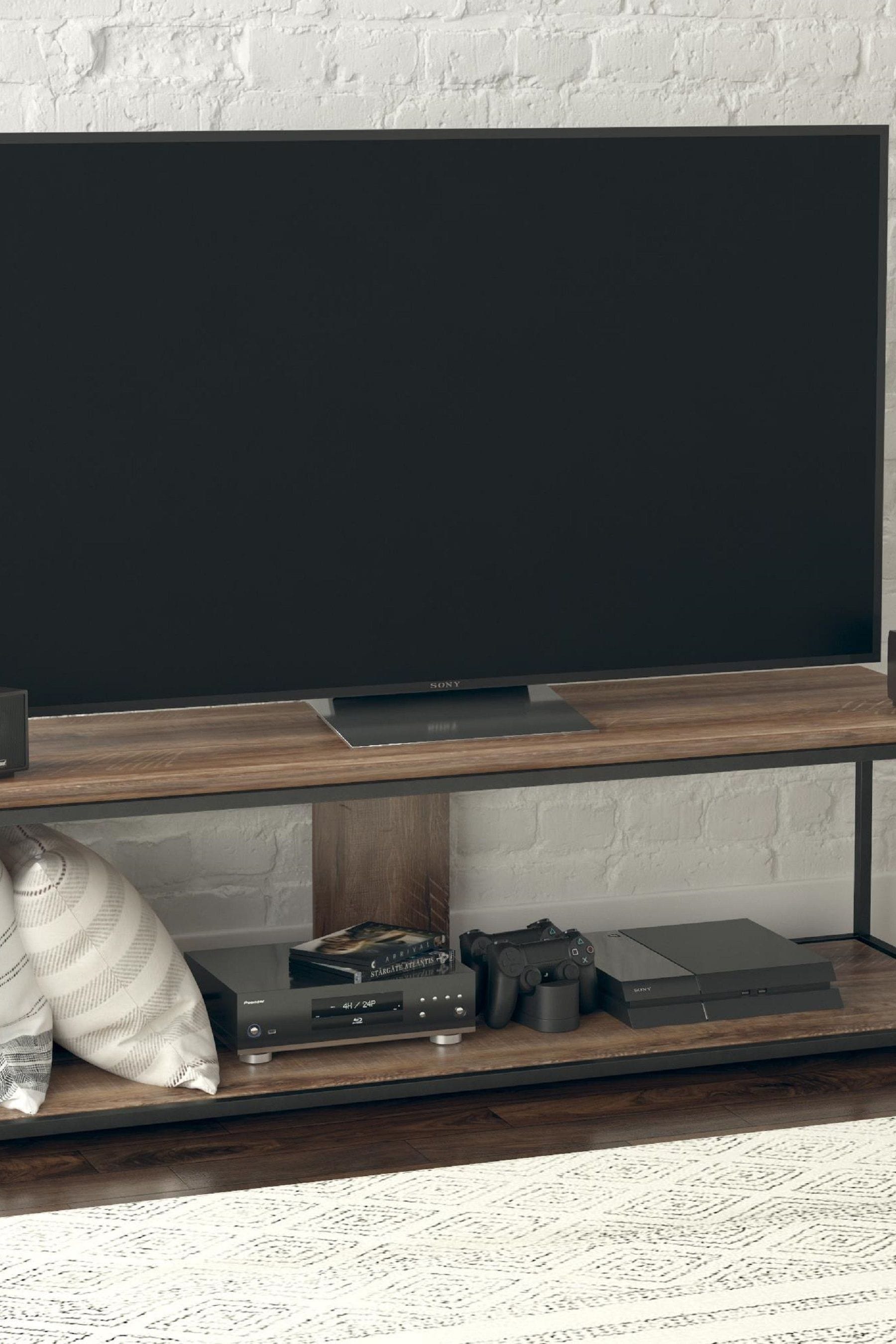 Dorel Home Weathered Oak Europe Quincy TV Stand 65