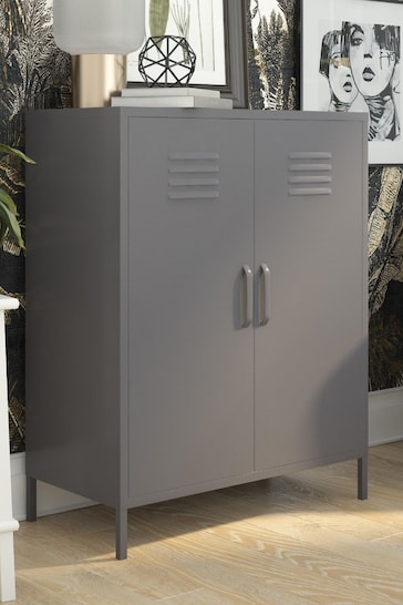 Dorel Home Grey Europe Bradford 2 Door Metal Storage Cabinet