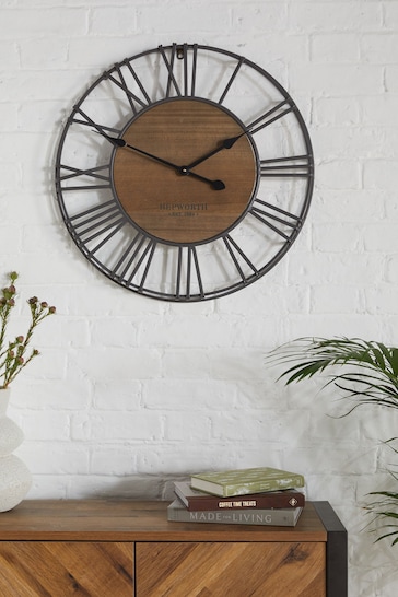 Grey Bronx 60cm Wall Clock