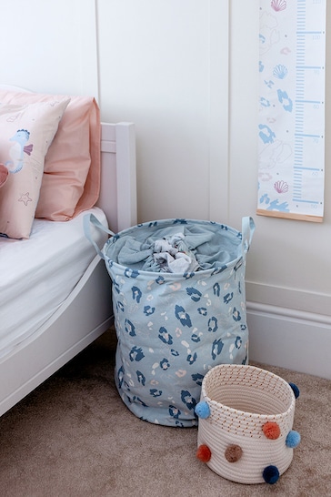 Chapter B Blue Kids Club Leopard Laundry Bag
