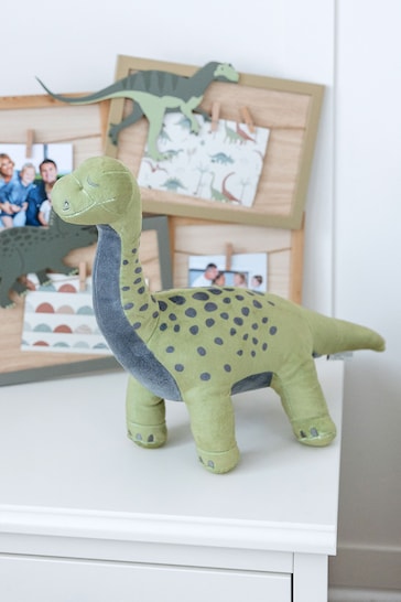 Chapter B Green Kids Club 3D Plush Brontosaurus Dino Cushion