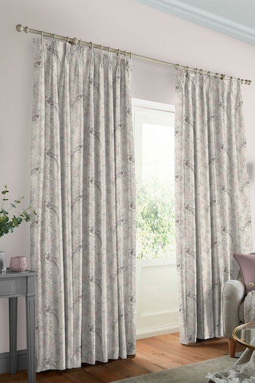 Laura Ashley Moonbeam Osterley Birds Made To Measure Curtains