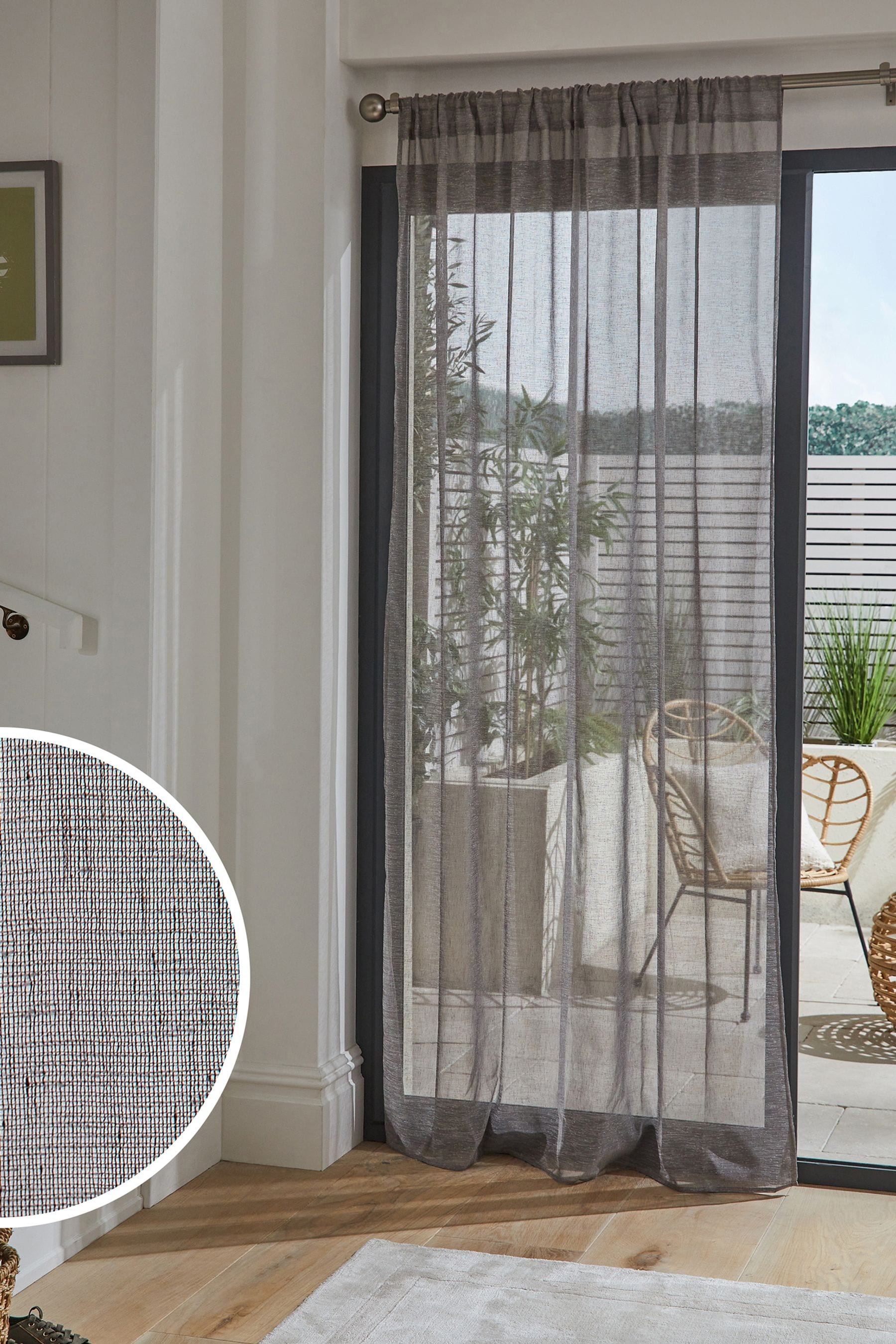 Grey voile hot sale curtains