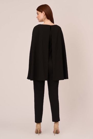 Adrianna Papell Knit Crepe Cape Jumpsuit