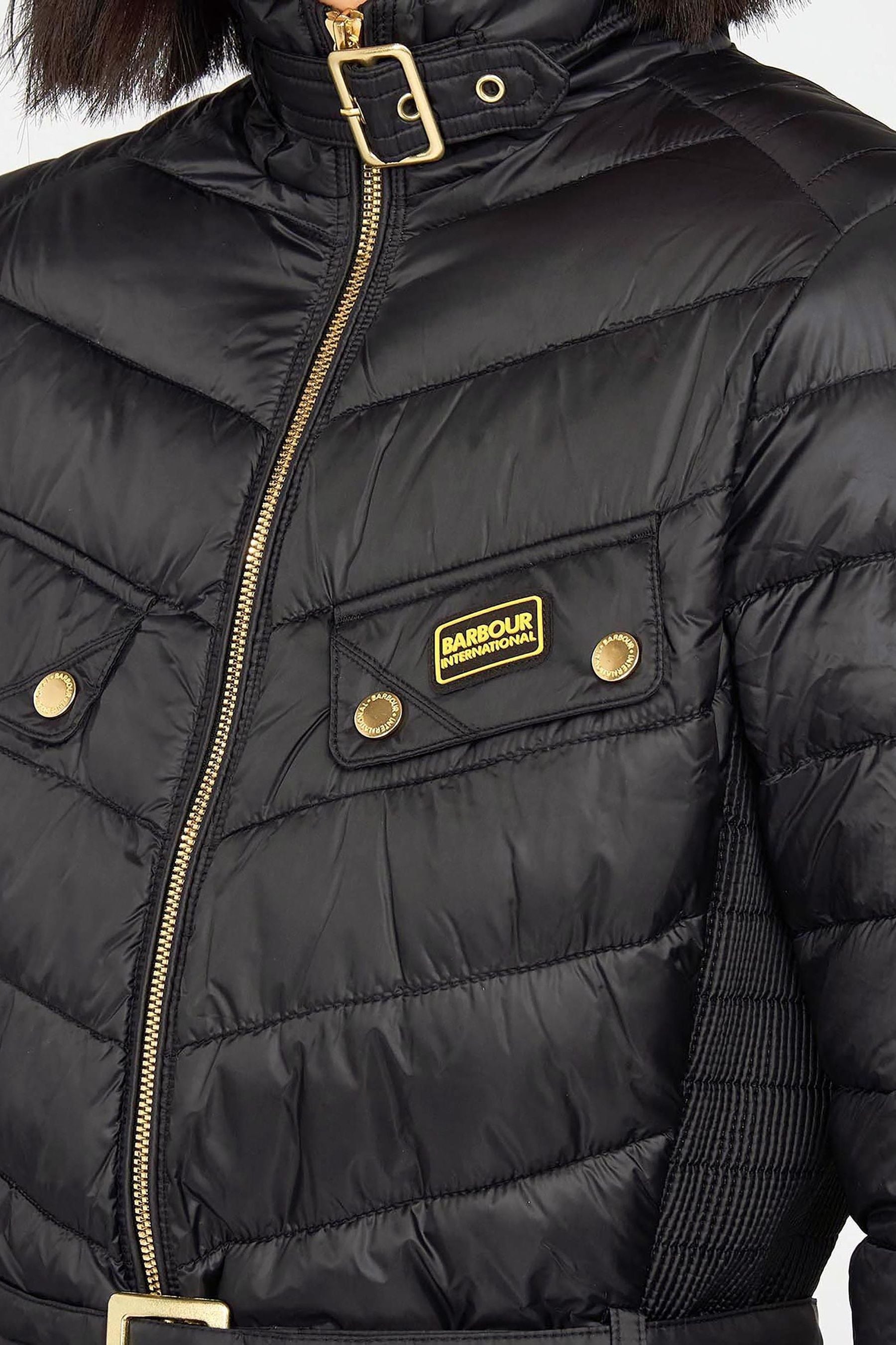 Barbour gleann quilted belted jacket sales