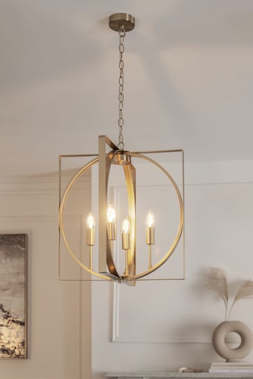 Brass Oxton 4 Light Chandelier Ceiling Light