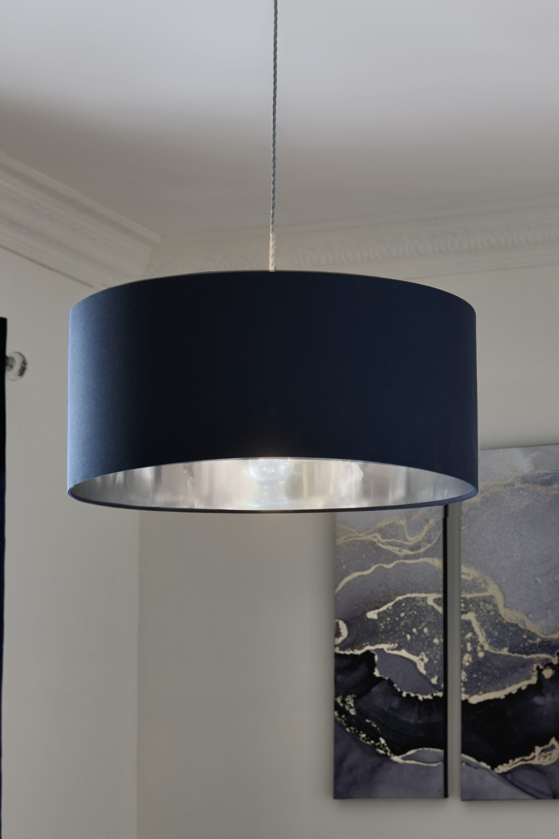 Blue gray sales lamp shade