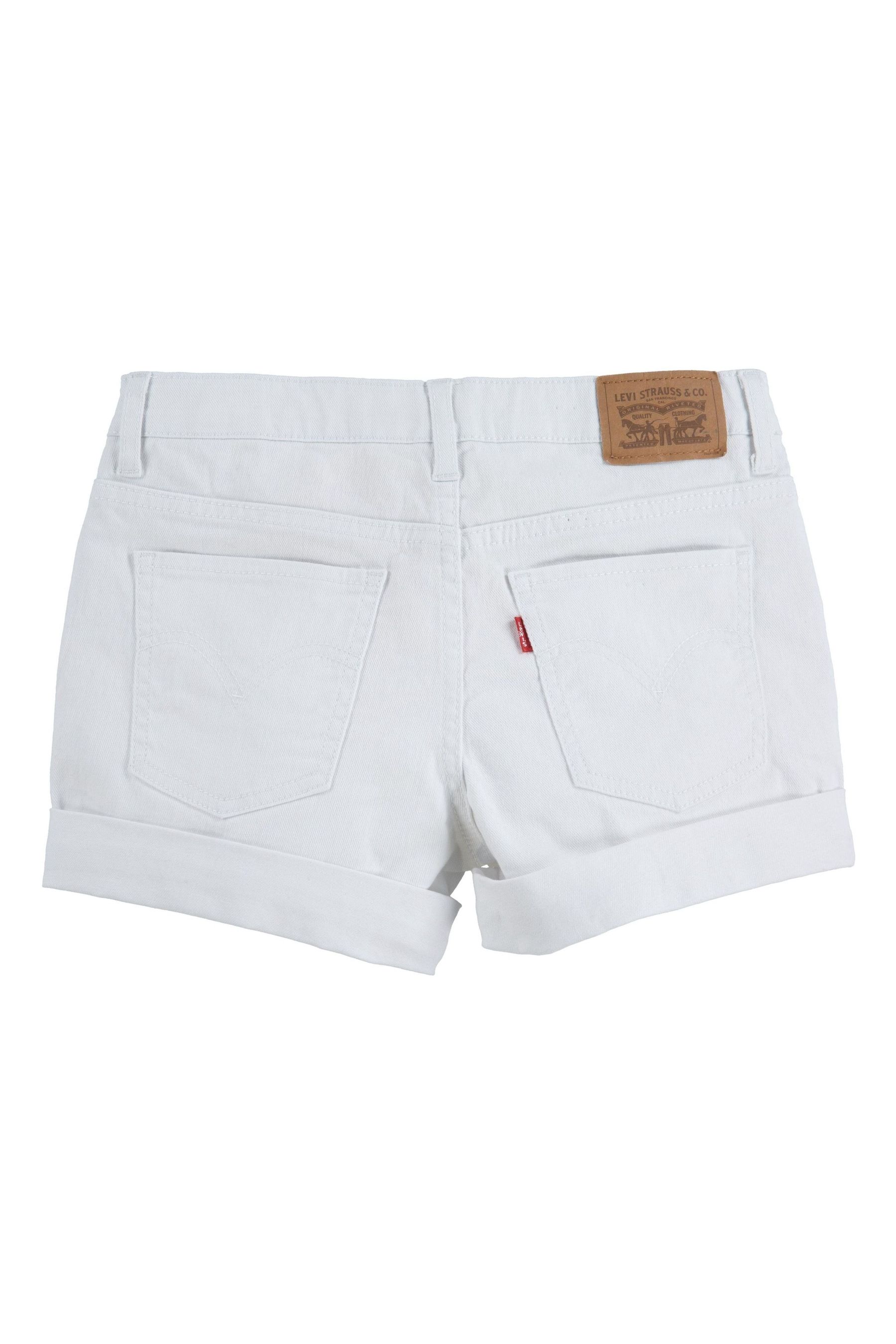 Levi s White Denim Girlfriend Shorty Shorts
