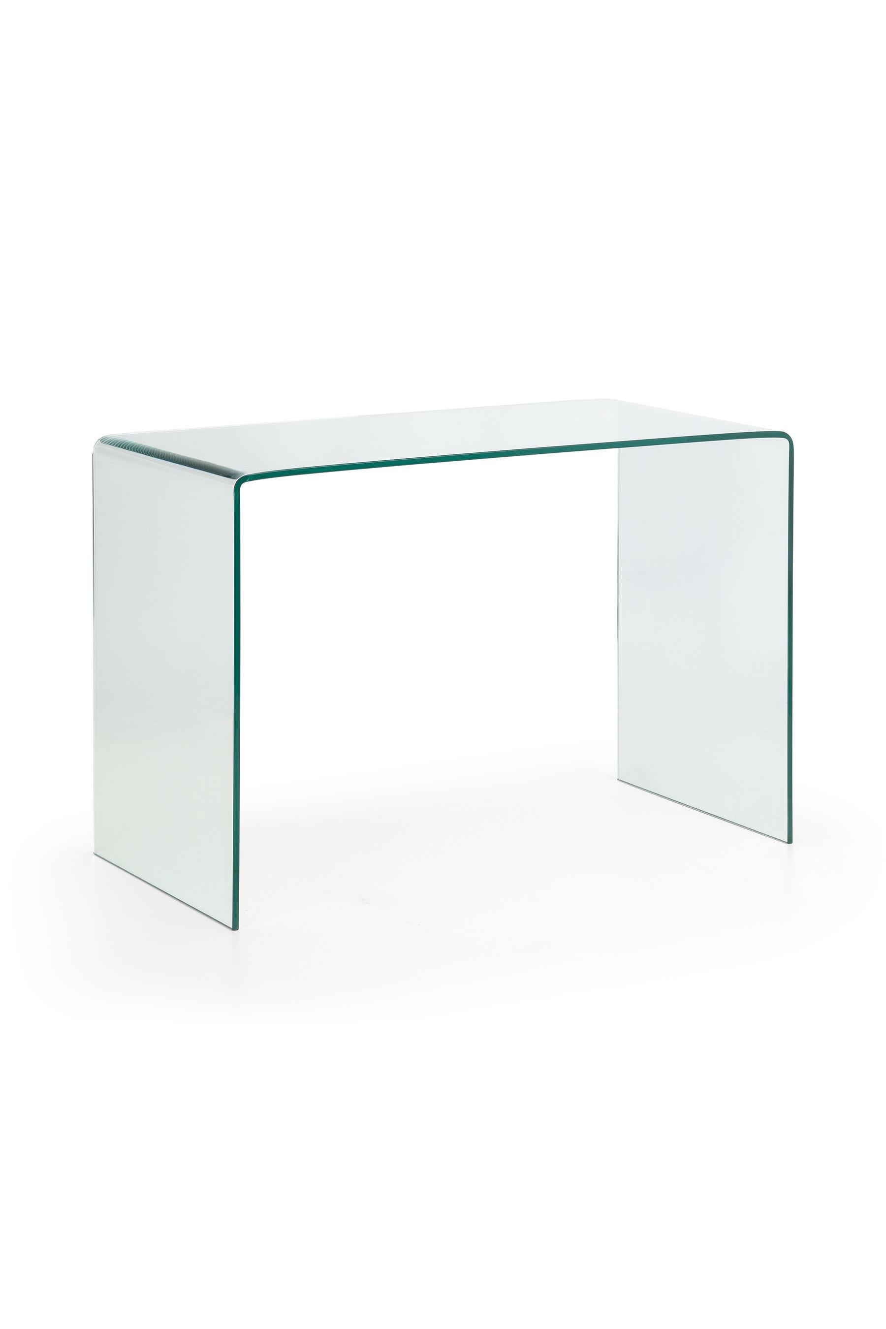 Clear tempered glass desk cheap