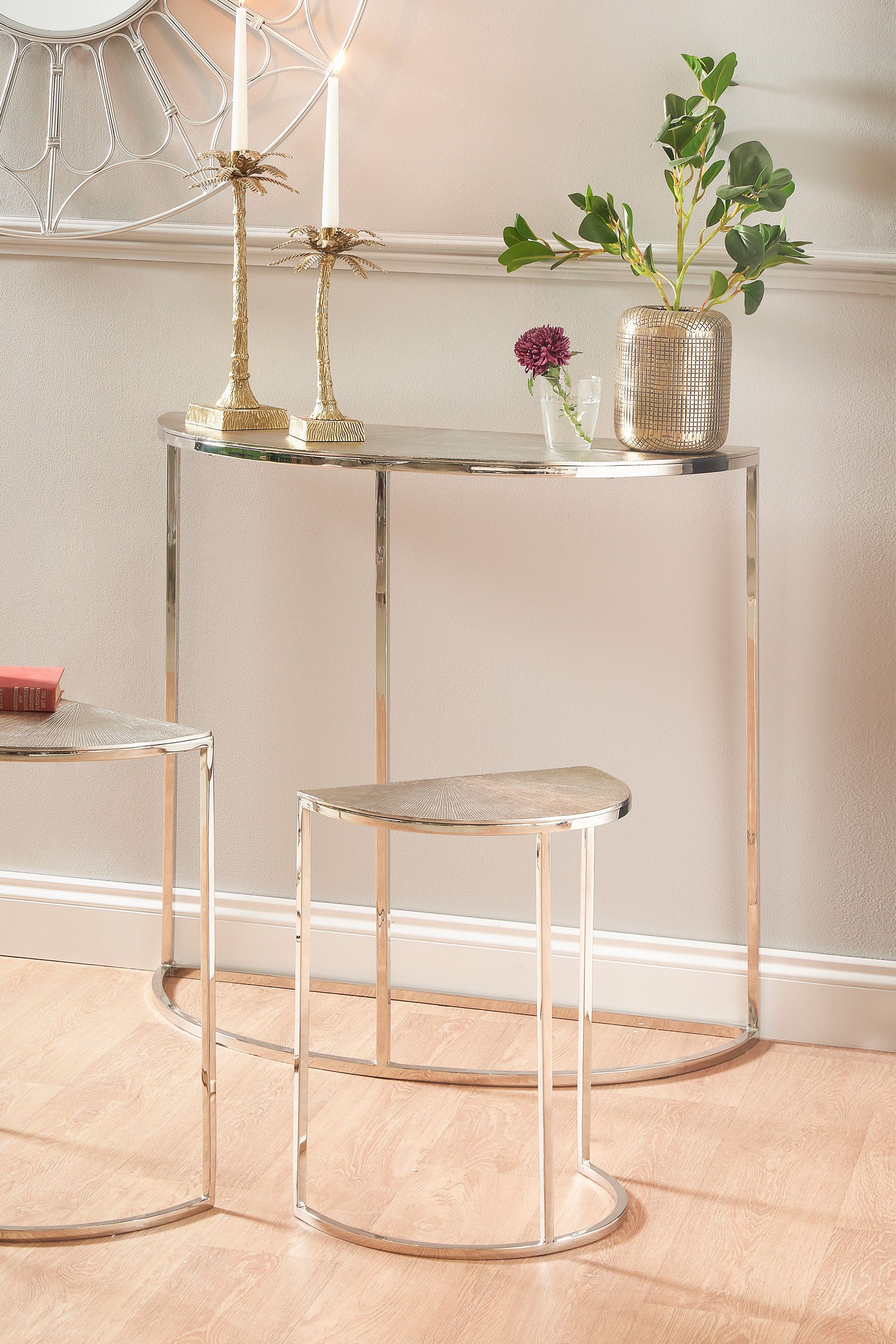 Half moon shop console table next