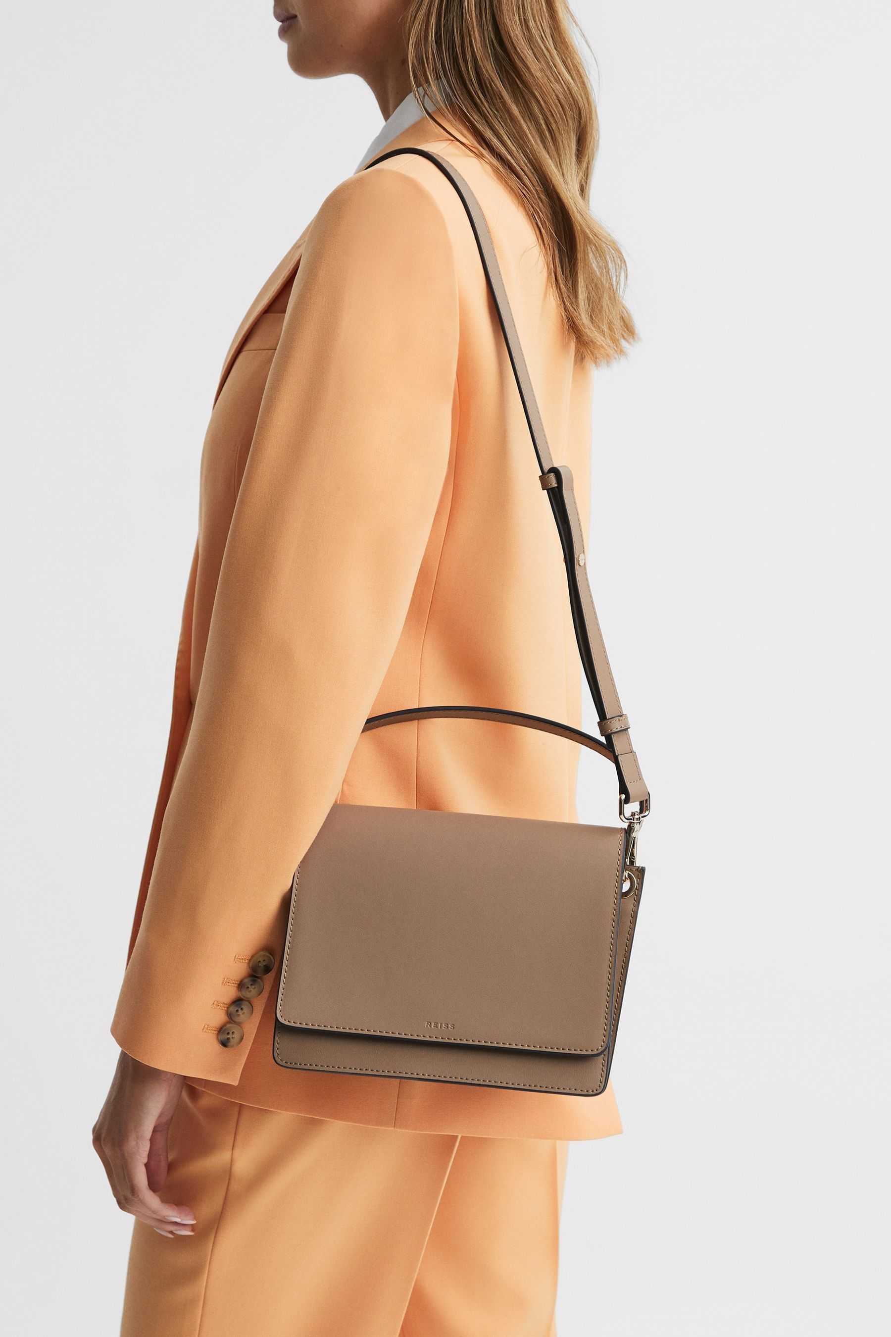 Reiss rosa sales leather crossbody bag