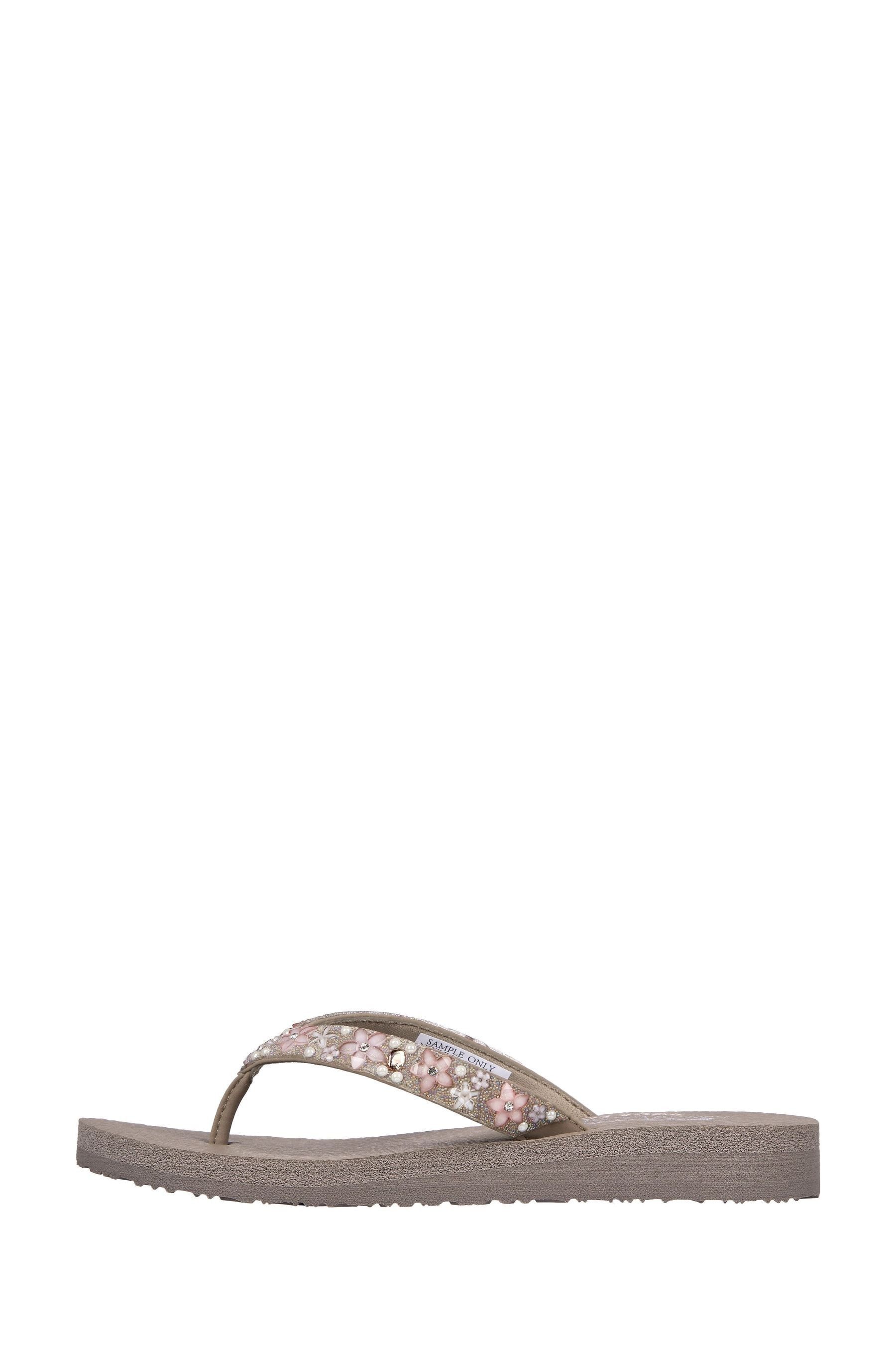 Skechers meditation daisy flip flops hotsell