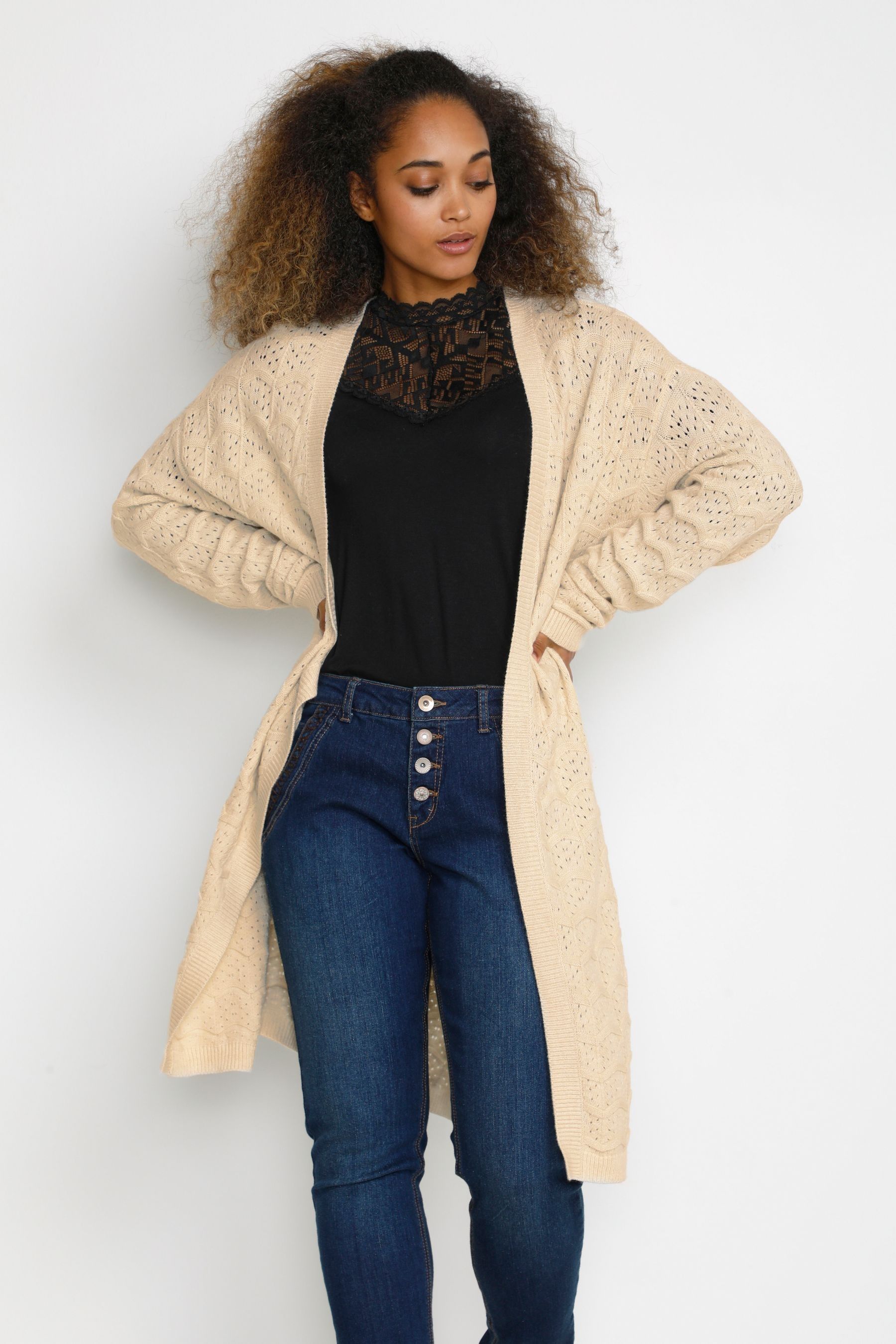 Long cream clearance cardigan uk