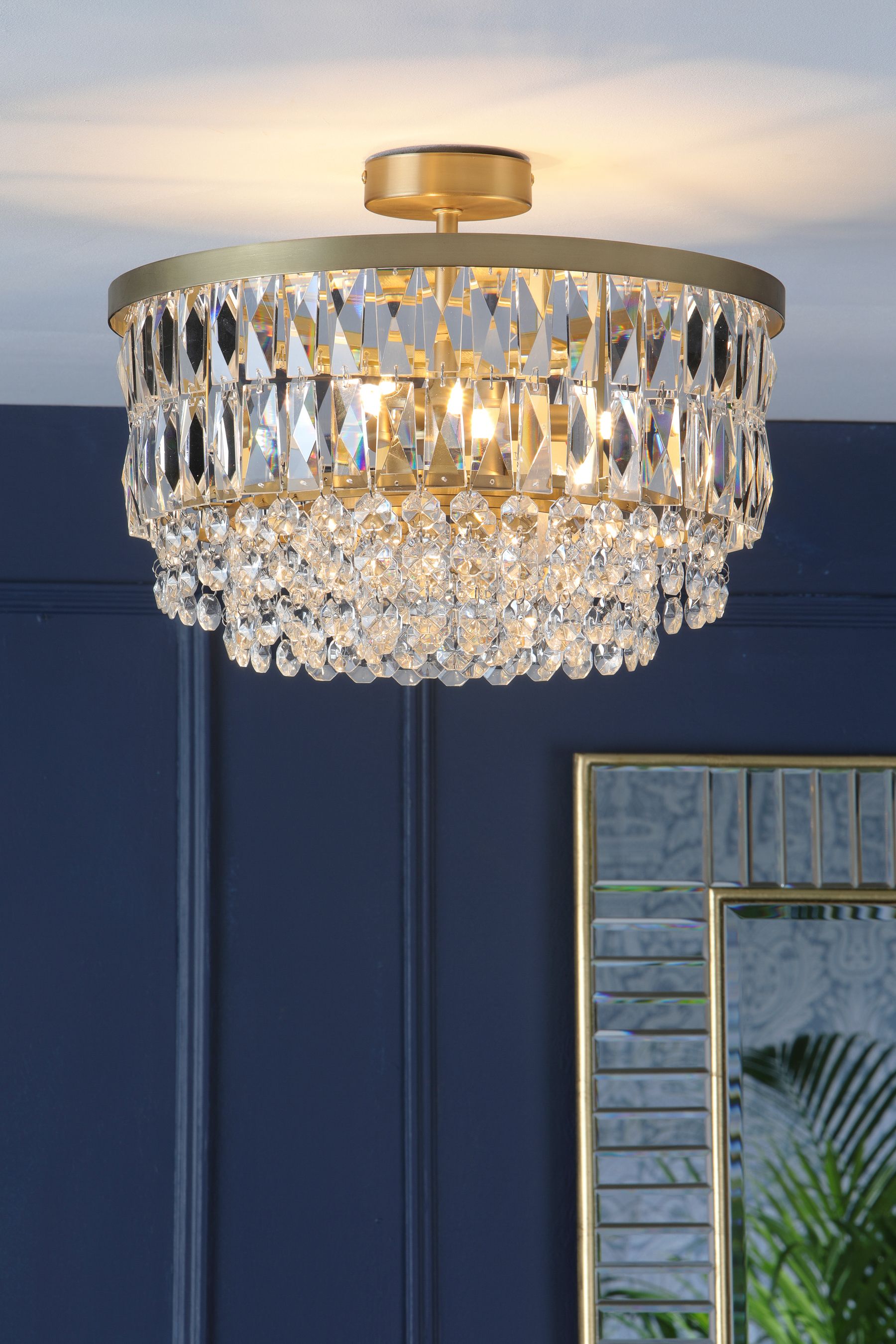 Crystal store chandelier next