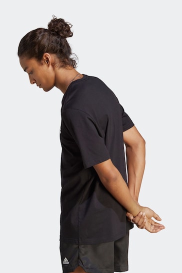 adidas Black Sportswear Essentials Single Jersey Embroidered Small Logo T-Shirt