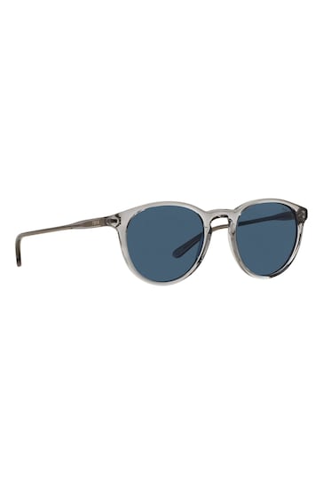 Polo Ralph Lauren Grey Transparent Round Sunglasses