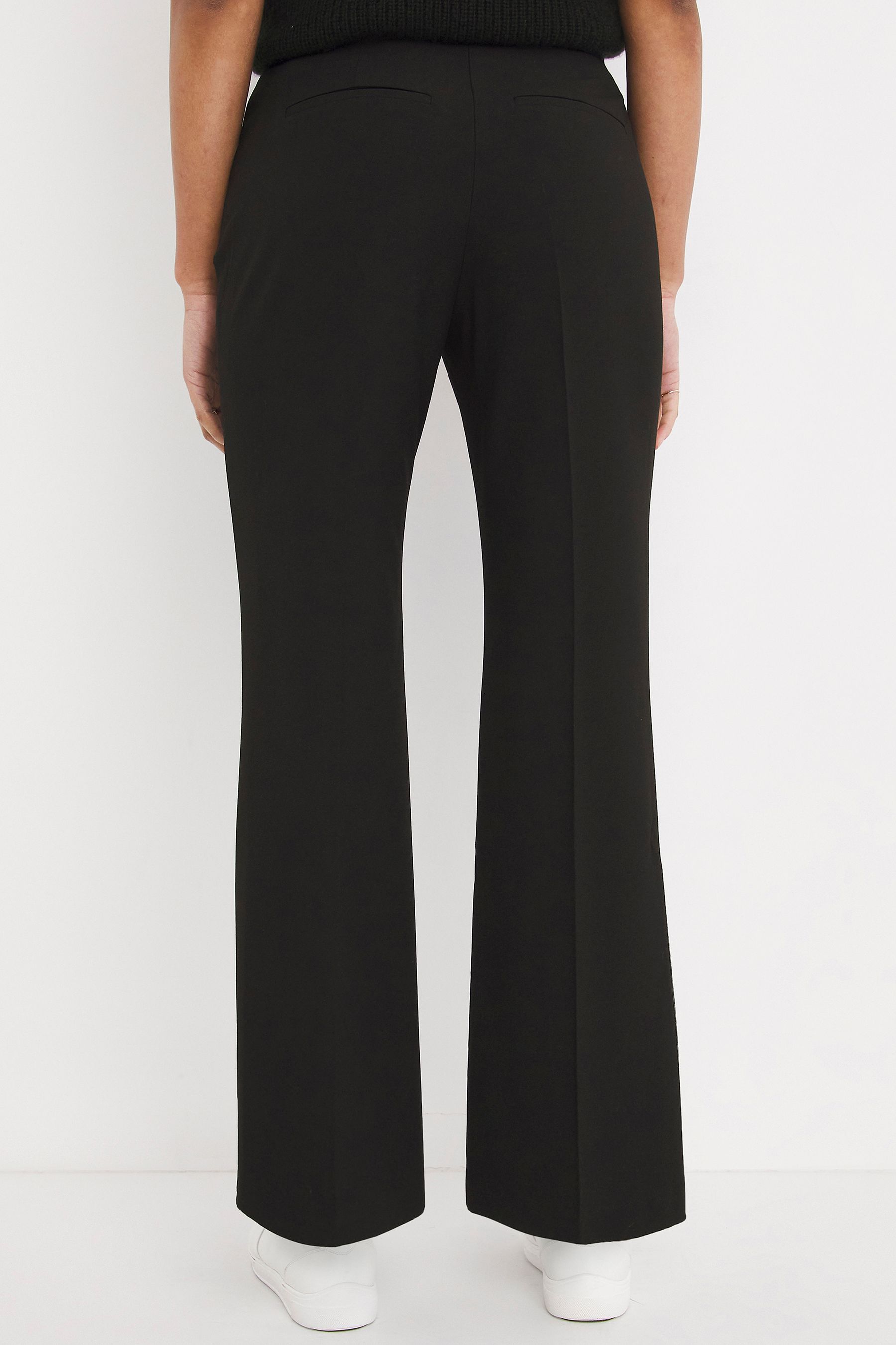 Buy Elegant White Polyester Lycra Solid Wide Leg Bootcut Trousers For Women  Online In India At Discounted Prices