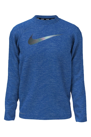 Nike Blue Sun Safe Hydroguard Long Sleeve Rash Vest