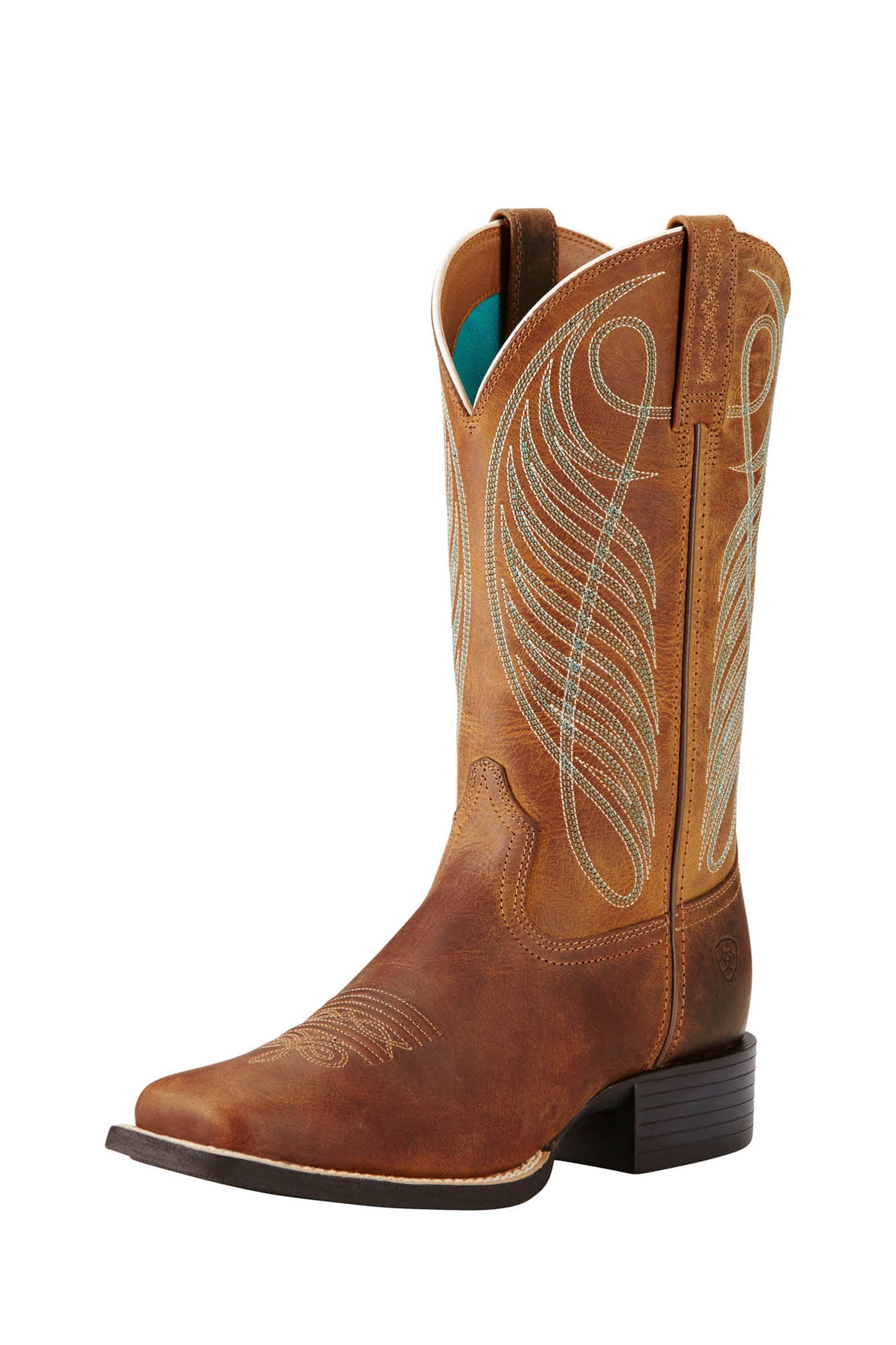 Round toe top cowgirl boots