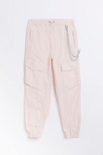 River Island Girls Pink Cargo Trousers