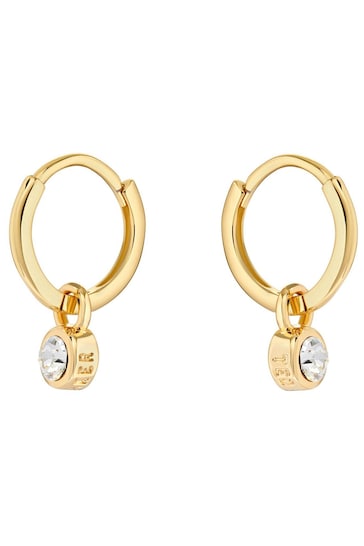 Ted Baker Gold Tone SINALAA: Crystal Huggie Earrings