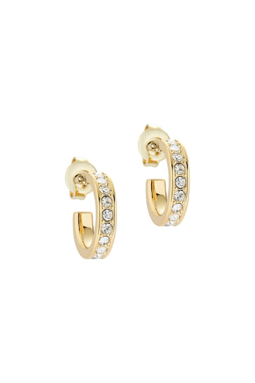 Ted Baker Gold Tone SEENITA: Crystal Small Hoop Earrings