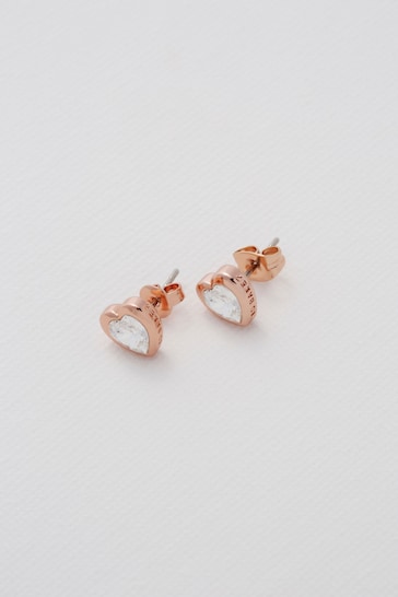 Ted Baker Rose Gold Tone HAN: Crystal Heart Earrings