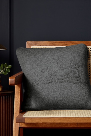 Bedeck of Belfast Grey Signature Knit Cushion