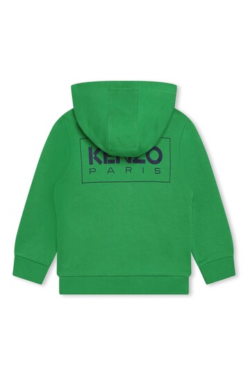 KENZO KIDS Green Zip Through Hoodie