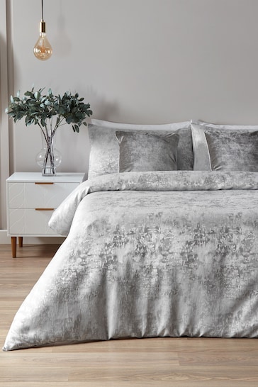 Riva Paoletti Silver Symphony Duvet Cover and Pillowcase Set