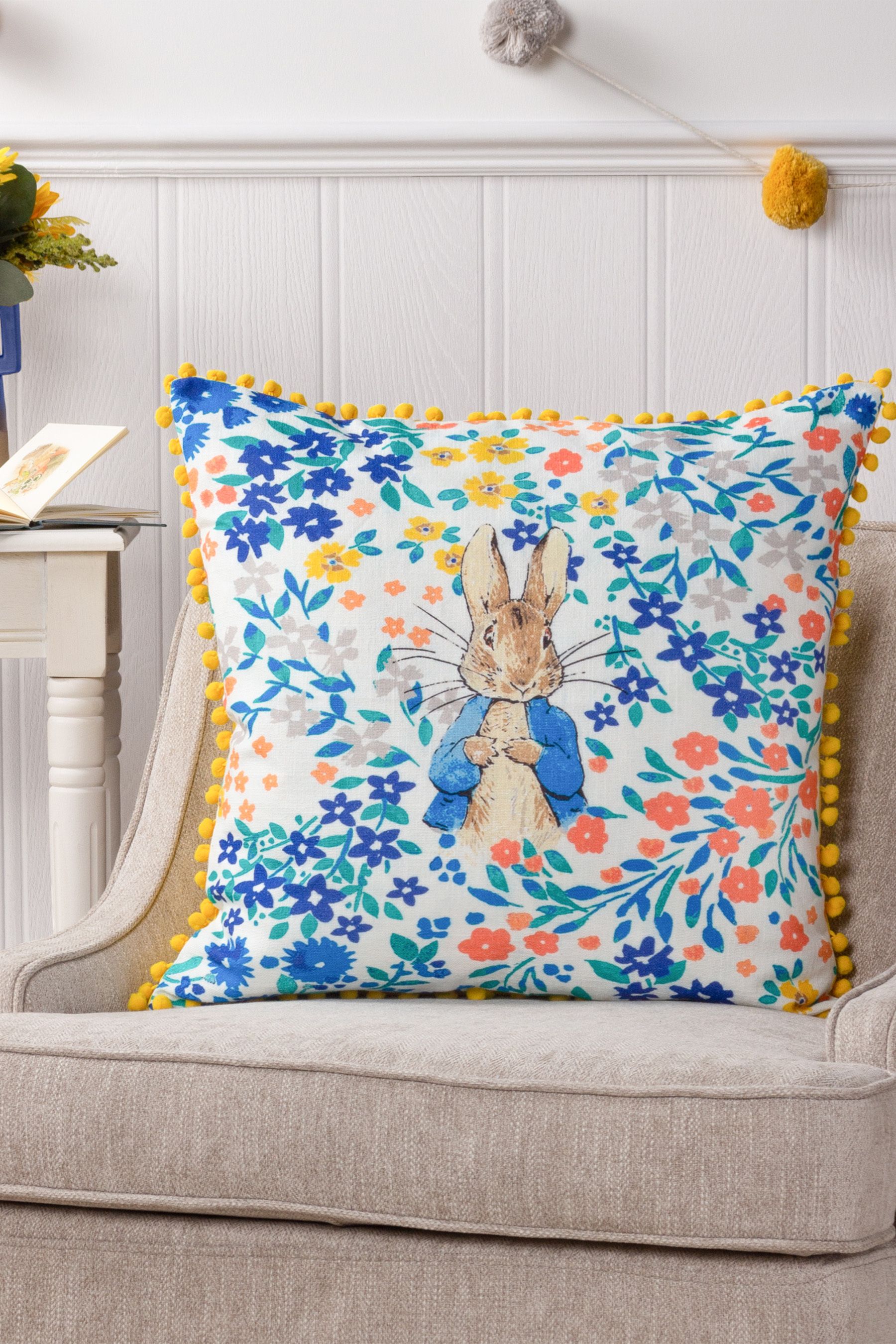 Buy Peter Rabbit Multi Florelli Ditsy Bloom Cushion from the Next
